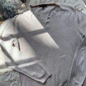 Banana Republic Cream Textured Henley